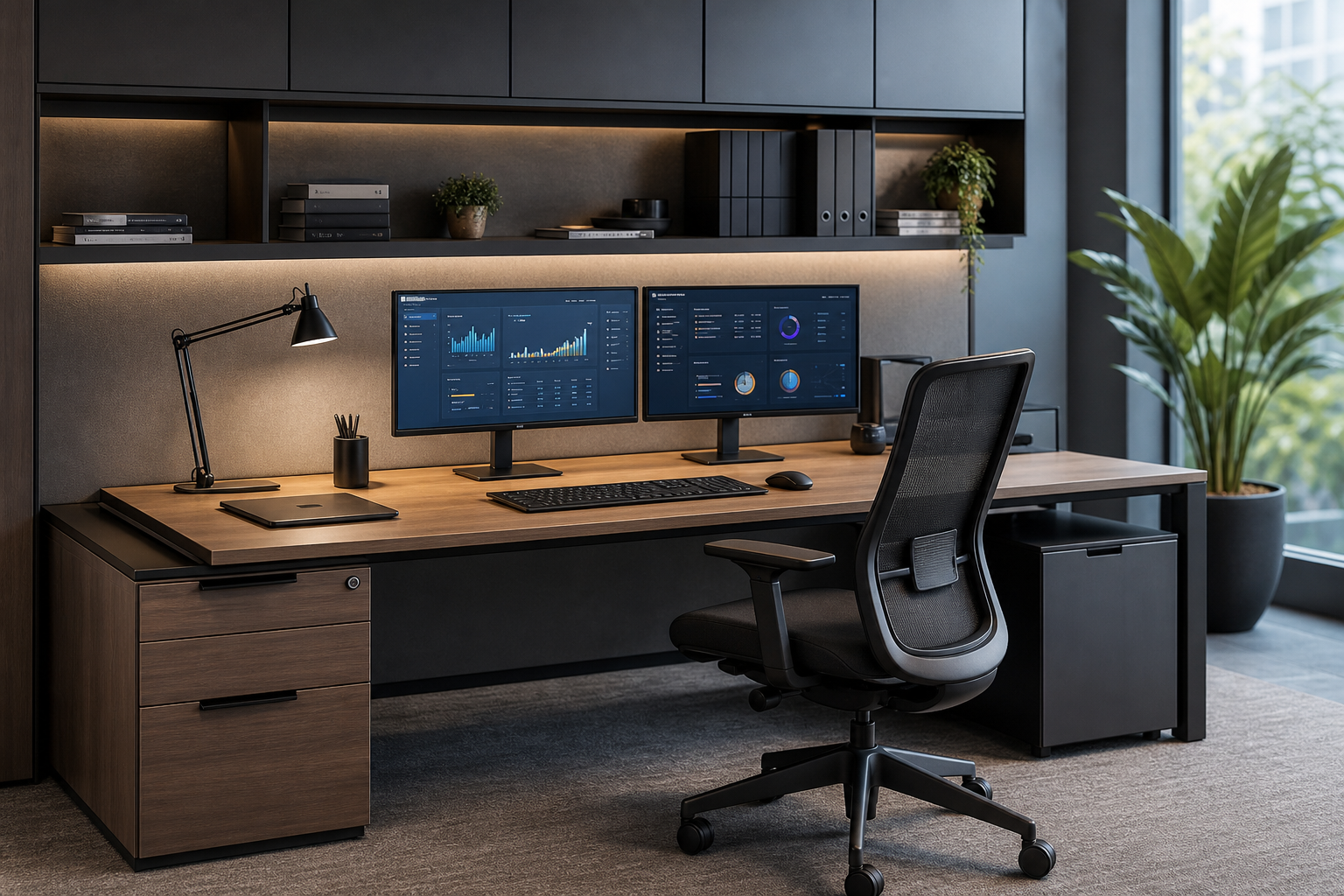 Advanced work desk setup