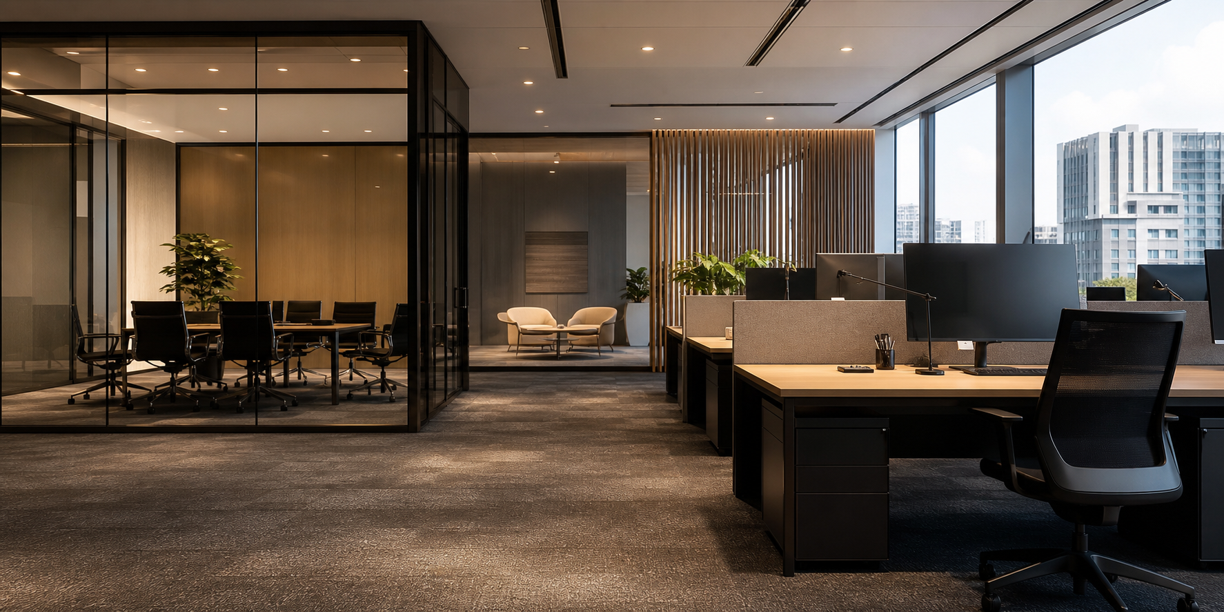 Modern office workspace